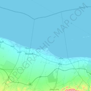 Sawadi topographic map, elevation, terrain