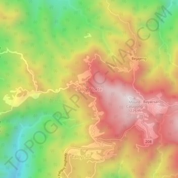 Taloy Norte topographic map, elevation, terrain