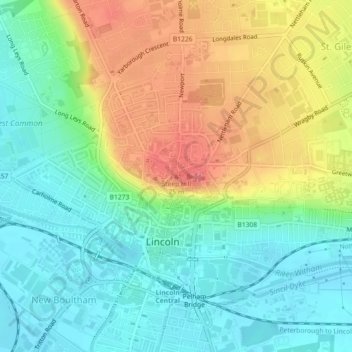 Steep Hill topographic map, elevation, terrain