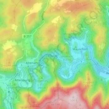 Reimerzhoven topographic map, elevation, terrain