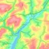 Tresillian topographic map, elevation, terrain