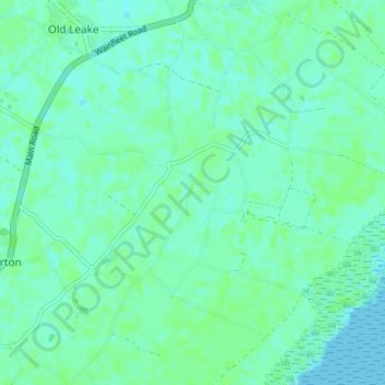 Leverton Outgate topographic map, elevation, terrain