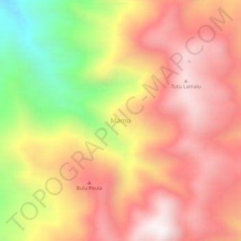 Mamu topographic map, elevation, terrain