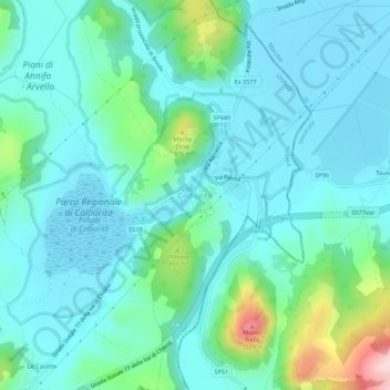 Colfiorito topographic map, elevation, terrain