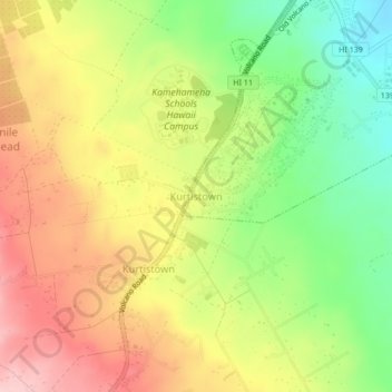 Kurtistown topographic map, elevation, terrain