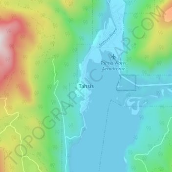 Tahsis topographic map, elevation, terrain