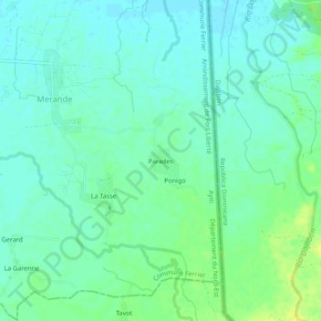 Parades topographic map, elevation, terrain
