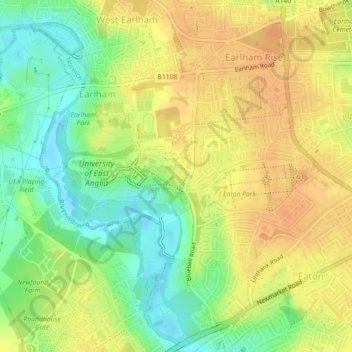 The Prospect (artificial hill) topographic map, elevation, terrain