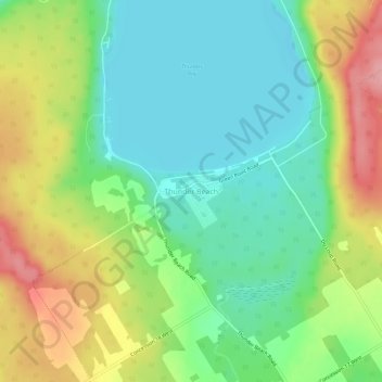 Thunder Beach topographic map, elevation, terrain