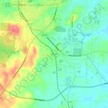 Hancock topographic map, elevation, terrain