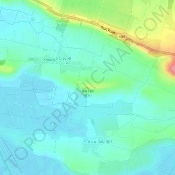 Ball Hill topographic map, elevation, terrain