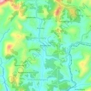 Nandihizana topographic map, elevation, terrain