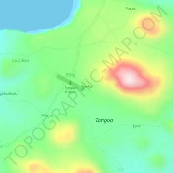 Worfiu topographic map, elevation, terrain