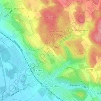 Im Stock topographic map, elevation, terrain