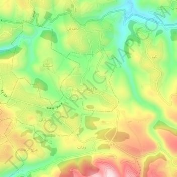 Kfifan topographic map, elevation, terrain
