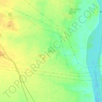 Barra topographic map, elevation, terrain
