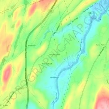 Bloomington topographic map, elevation, terrain