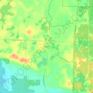 Kempster topographic map, elevation, terrain
