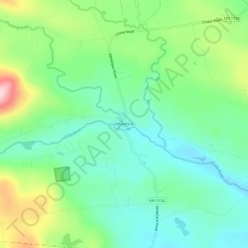 Whiteface topographic map, elevation, terrain