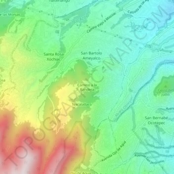 Camino a la Bandera topographic map, elevation, terrain