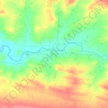 Montgai topographic map, elevation, terrain
