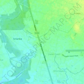 GETA topographic map, elevation, terrain