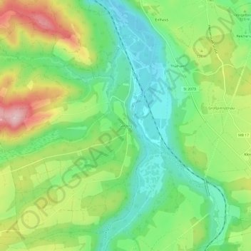 Gotzing topographic map, elevation, terrain