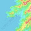 Ajaccio topographic map, elevation, terrain