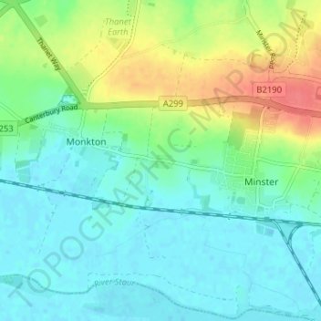 Hoo topographic map, elevation, terrain