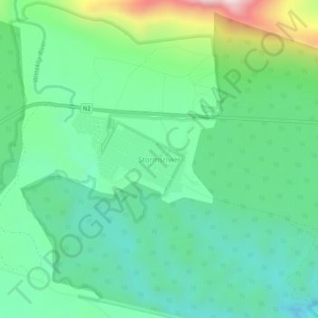 Stormsrivier topographic map, elevation, terrain