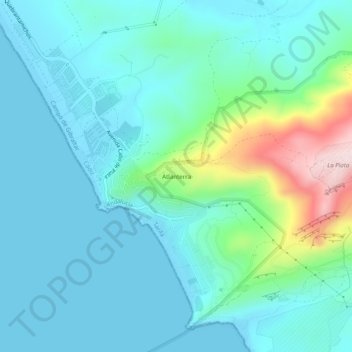 Atlanterra topographic map, elevation, terrain