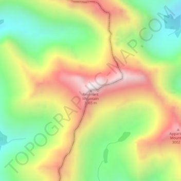 Revenant Mountain topographic map, elevation, terrain