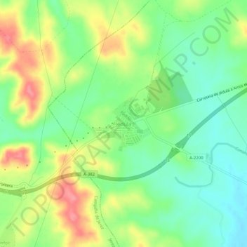 Jédula topographic map, elevation, terrain