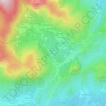 Erbajolo topographic map, elevation, terrain