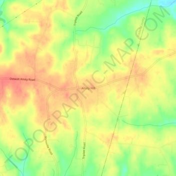 Amity Hill topographic map, elevation, terrain