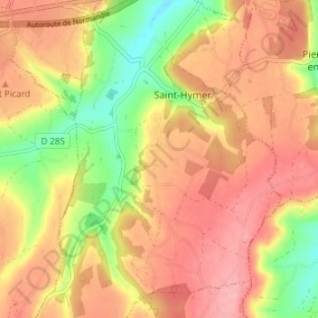 La Perrelle topographic map, elevation, terrain