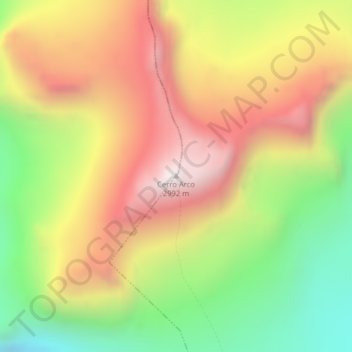 Cerro Arco topographic map, elevation, terrain