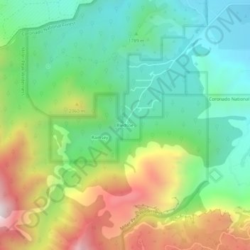 Bledsoe topographic map, elevation, terrain
