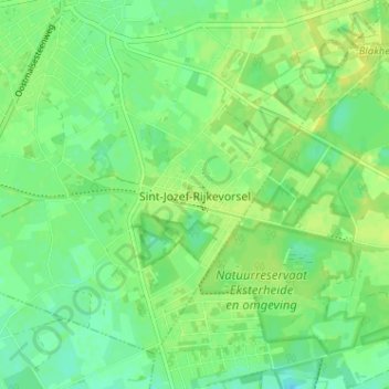 Sint-Jozef-Rijkevorsel topographic map, elevation, terrain