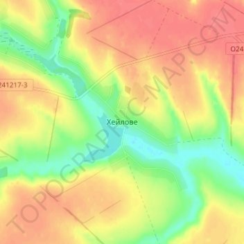Kheilove topographic map, elevation, terrain
