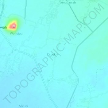 Cangkring topographic map, elevation, terrain