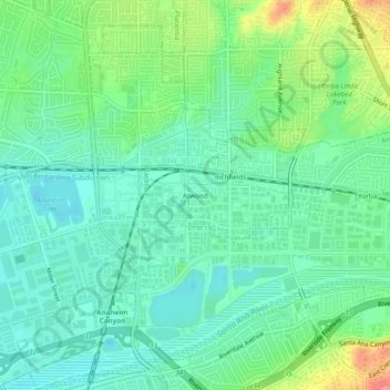 Atwood topographic map, elevation, terrain