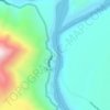 Junction of Three Highest Mountains Range topographic map, elevation, terrain