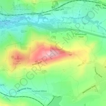 Eccles Pike topographic map, elevation, terrain