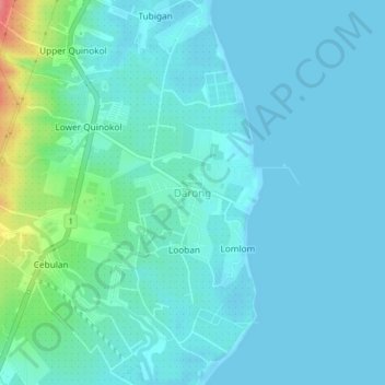 Darong topographic map, elevation, terrain