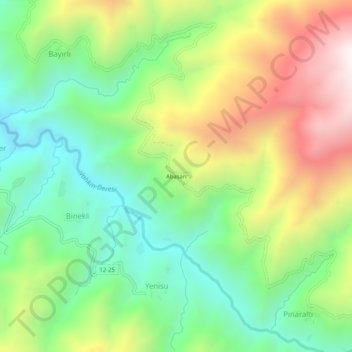 Abasan topographic map, elevation, terrain
