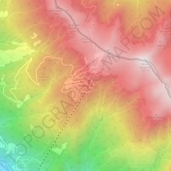 Doganaccia topographic map, elevation, terrain