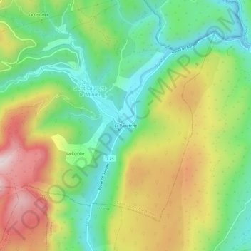La Papeterie topographic map, elevation, terrain