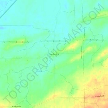 East Oakfield topographic map, elevation, terrain