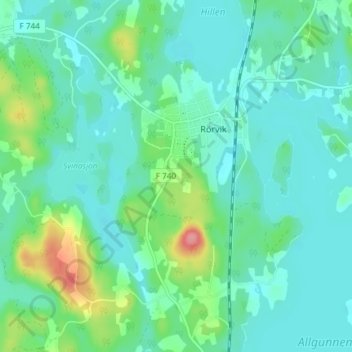 Enekullen topographic map, elevation, terrain